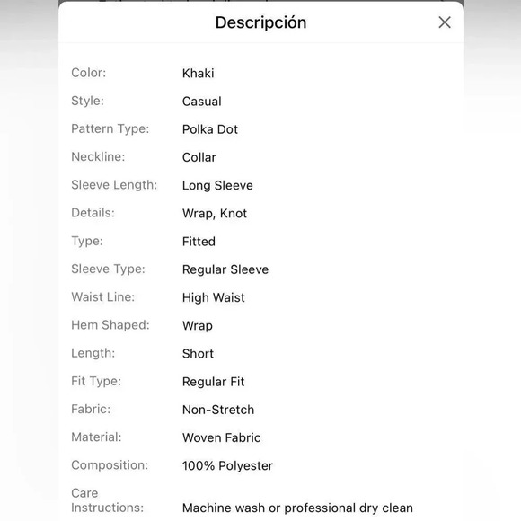 SHEIN Clasi Gold Dot Print Knot Side Wrap Dress Size M - Picture 7 of 7